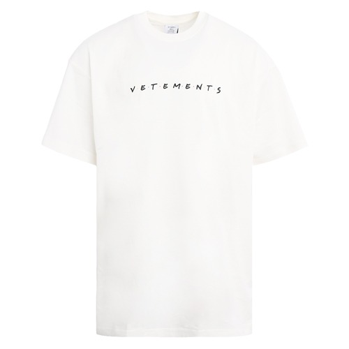 [汚染]21S/S ヴェトモン フレンドリー ロゴ オーバーフィット ホワイト 半袖Tシャツ