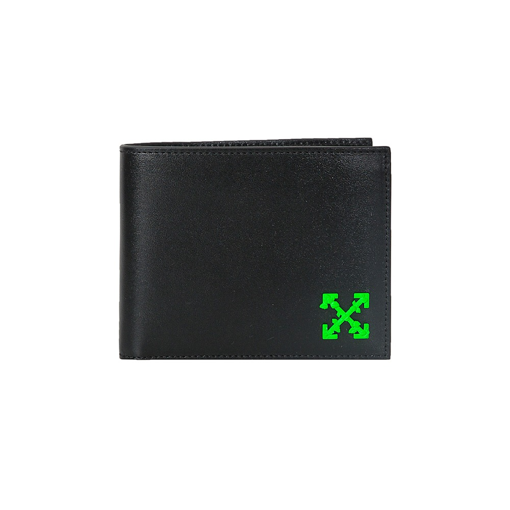 [スクラッチ、構成品不良] 19F / W オフホワイト グリーンアロー ブラック 二つ折り財布